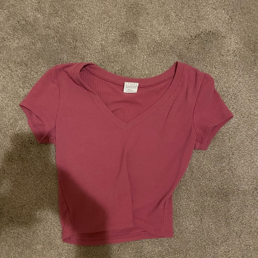 Full Tilt Pink Crop Top